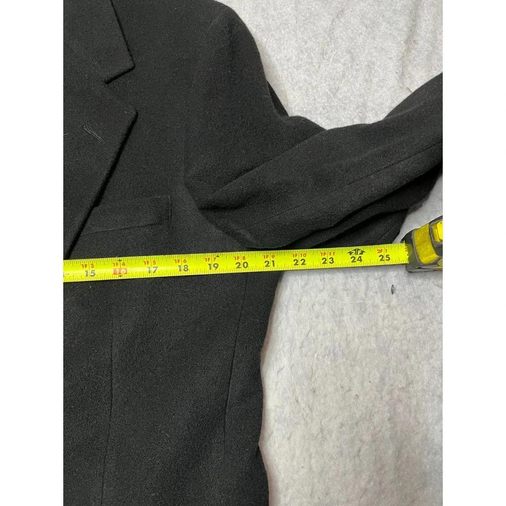VTG 1980s Raleighs 100% Pure Cashmere Blazer Sport Coat Mens‎ Black 2 Button USA